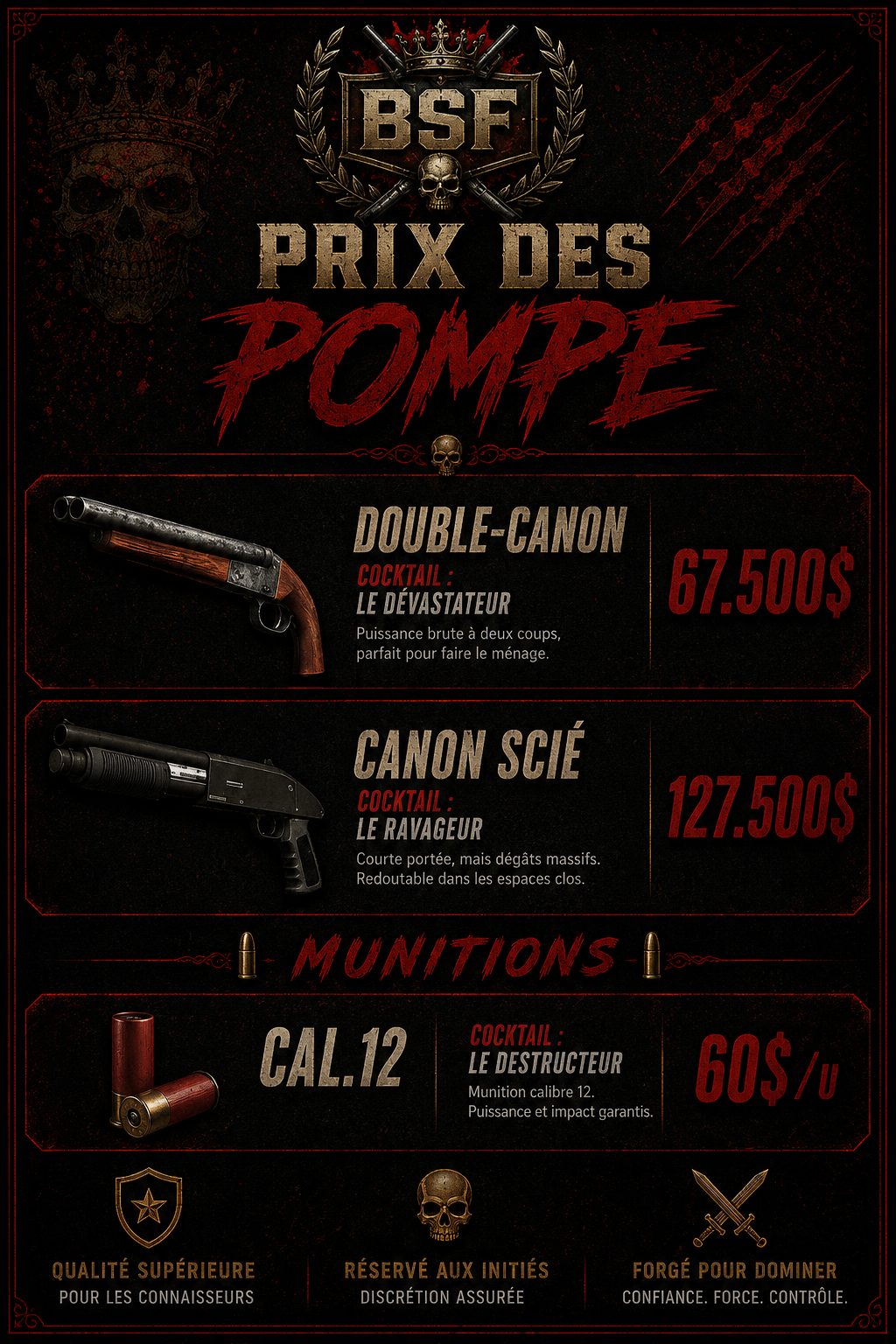 Prix des pompes